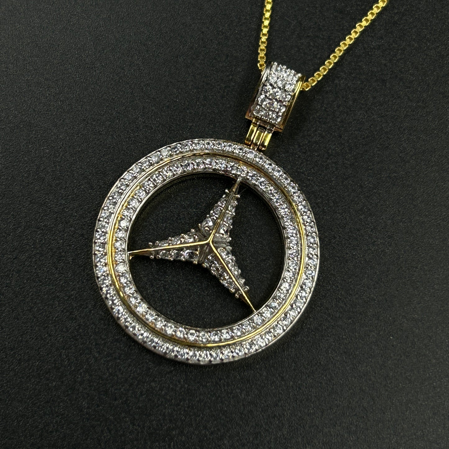 Yellow Gold Silver Pendant