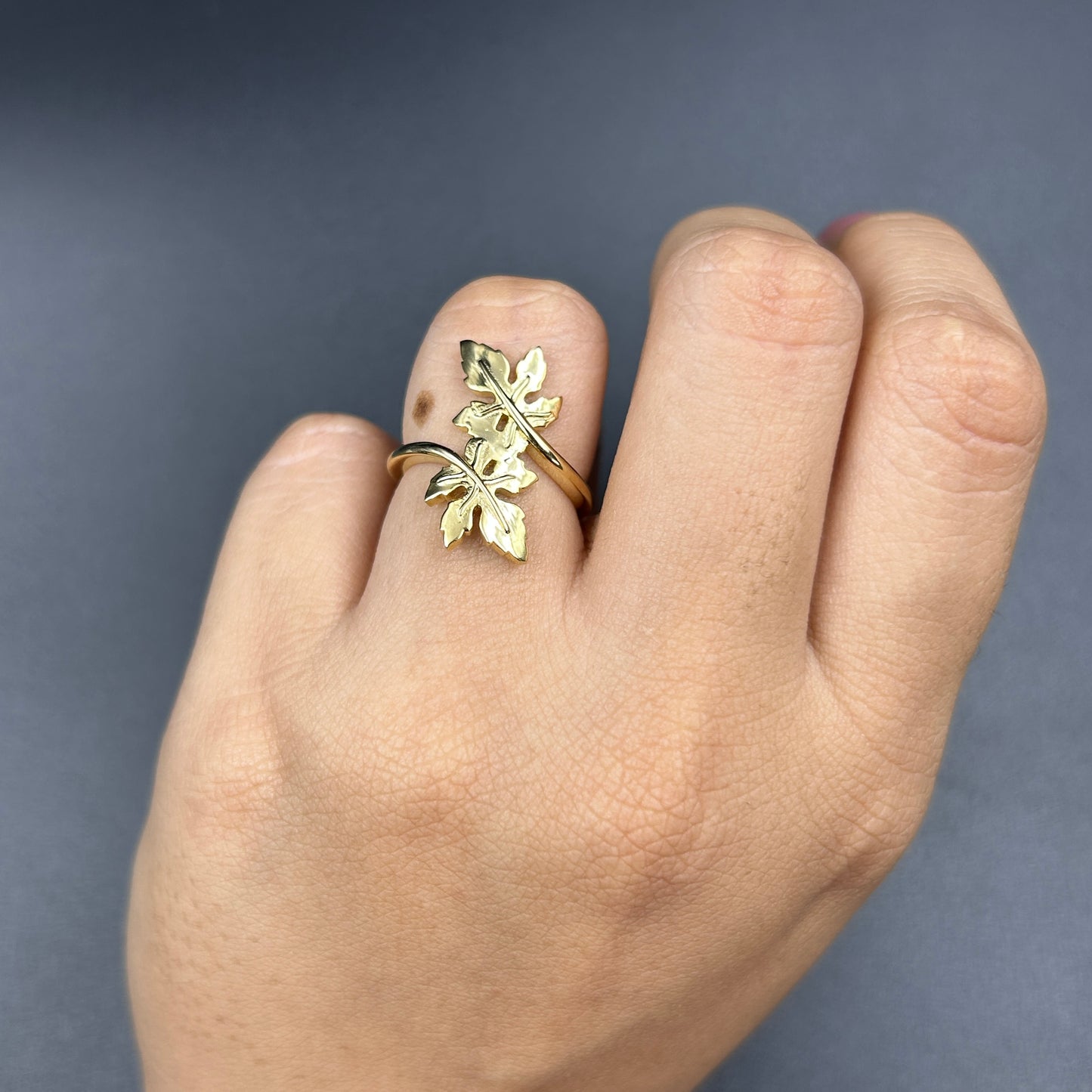 Leaf Full Finger Unique Ring