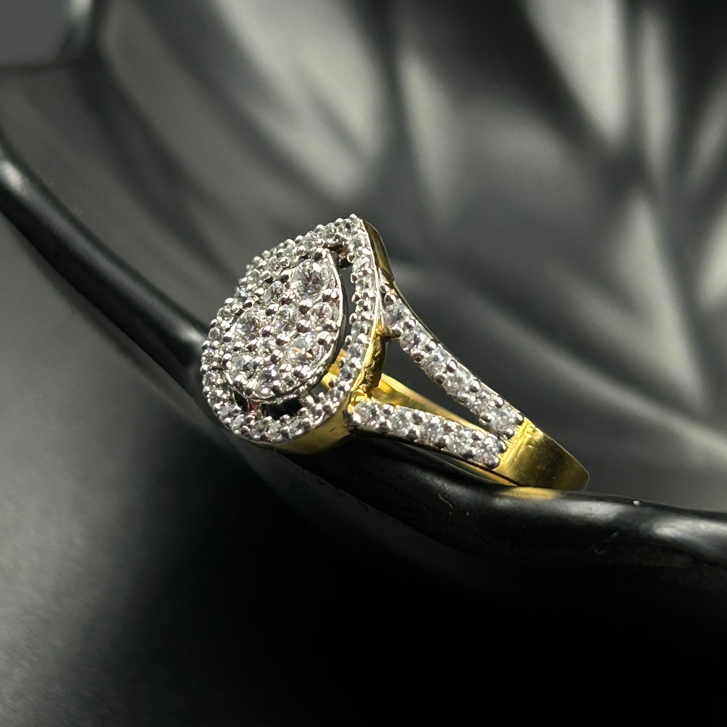 Pear Shape Women's Silver Ring