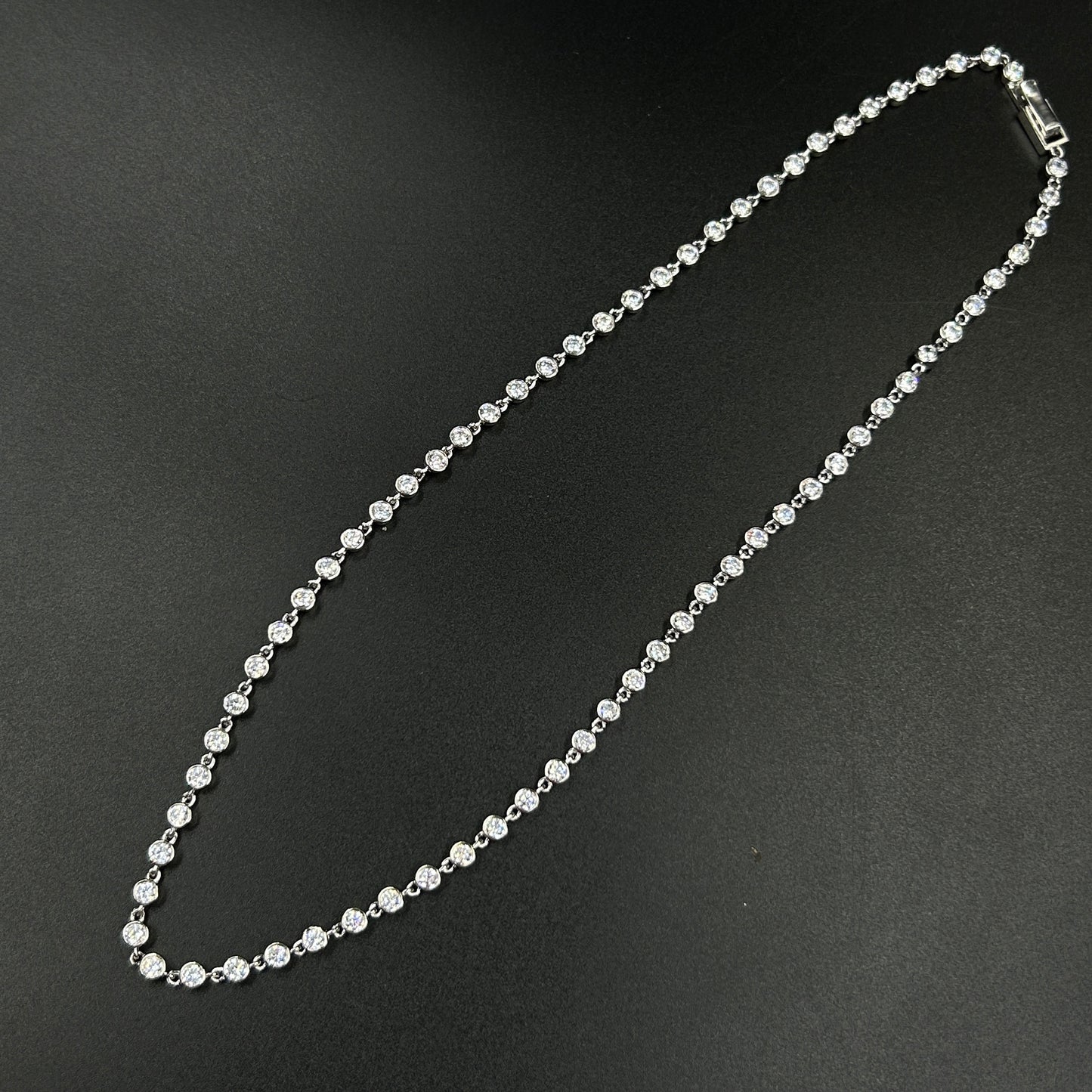 Silver Diamond Necklace - Tennis Necklace