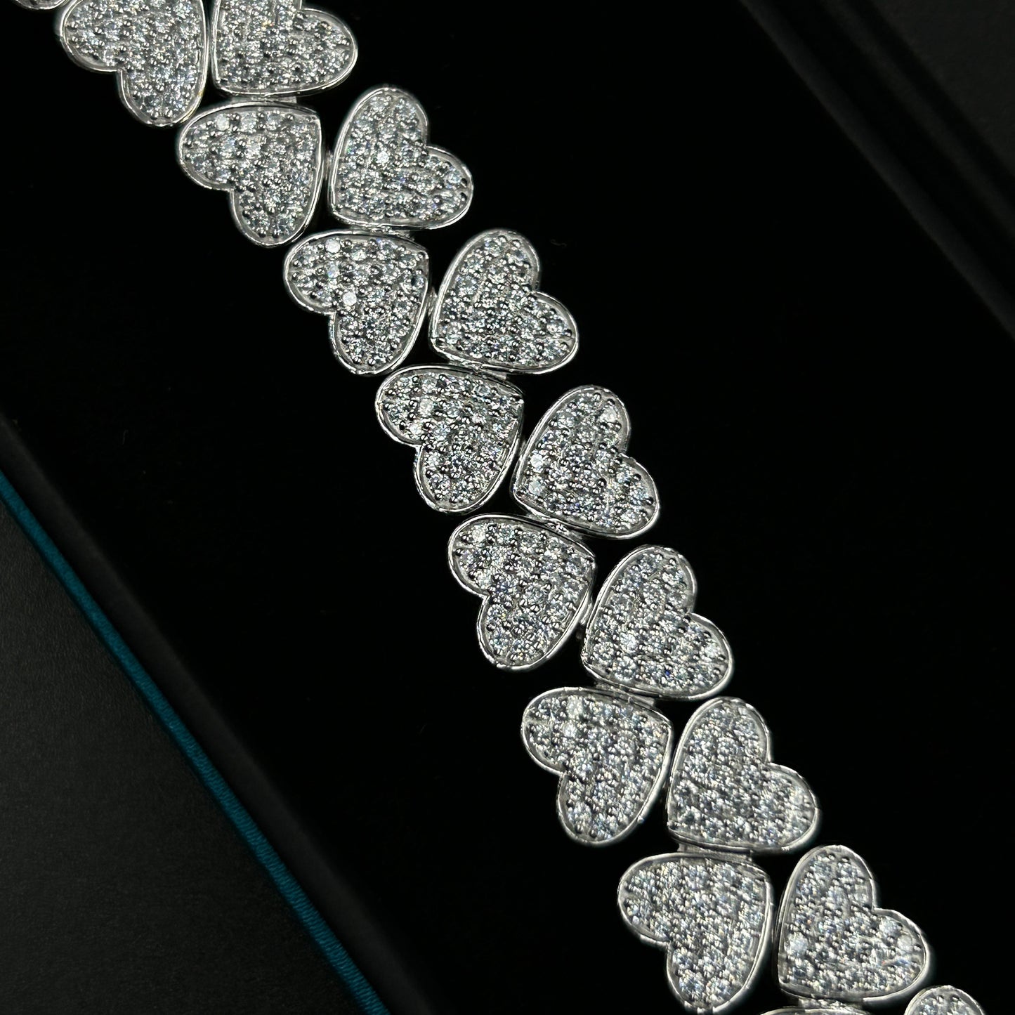 Double Layer Heart Bracelet - Silver Women's Bracelet