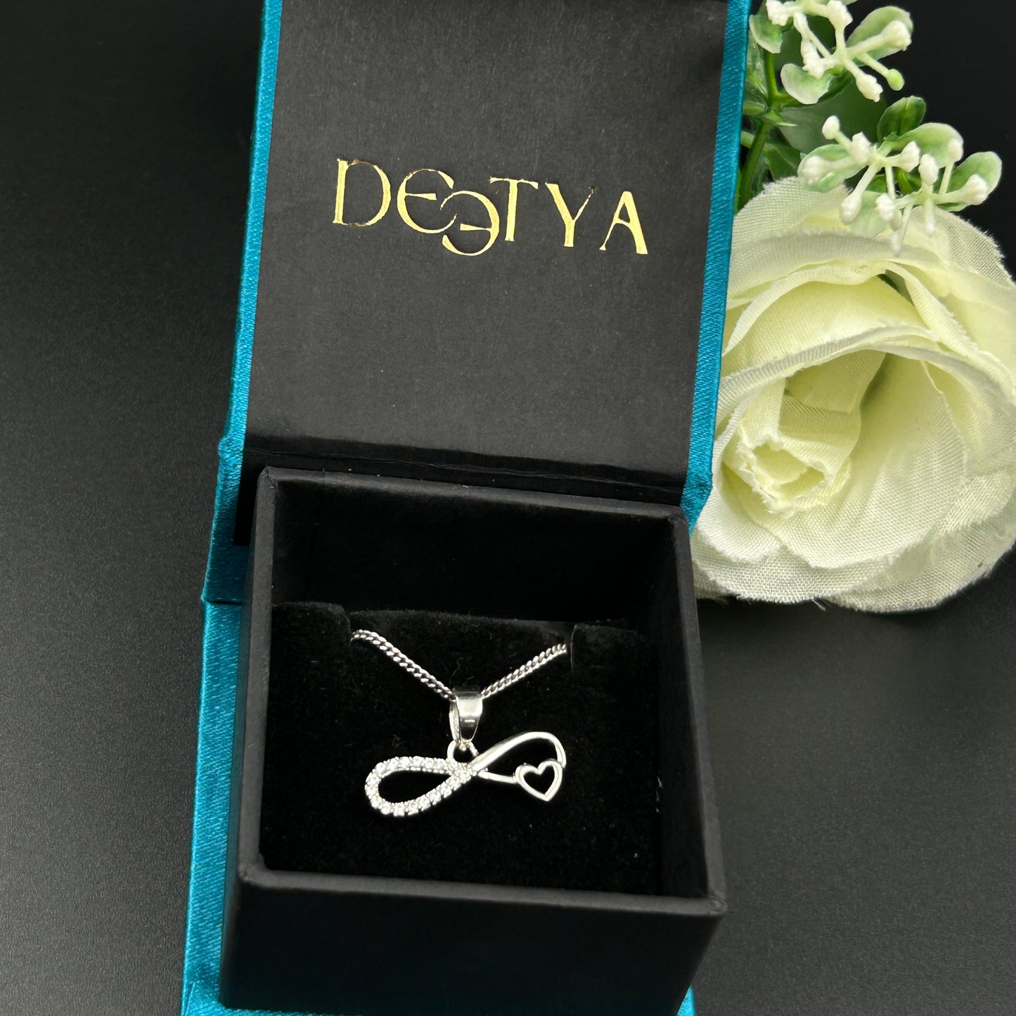 92.5 Silver Infinity Heart Pendant (6)