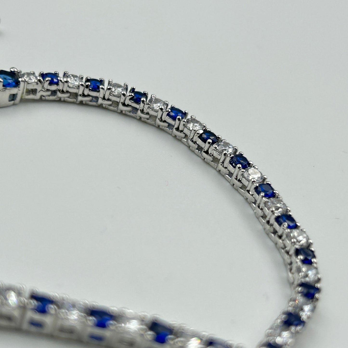 Blue Sapphire Necklace - Silver Necklace