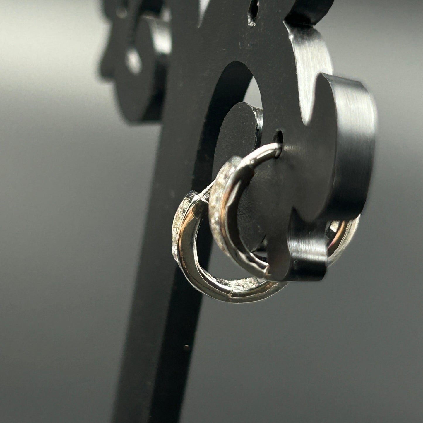 Diamond Bali - Silver Hoop Earring (Small)