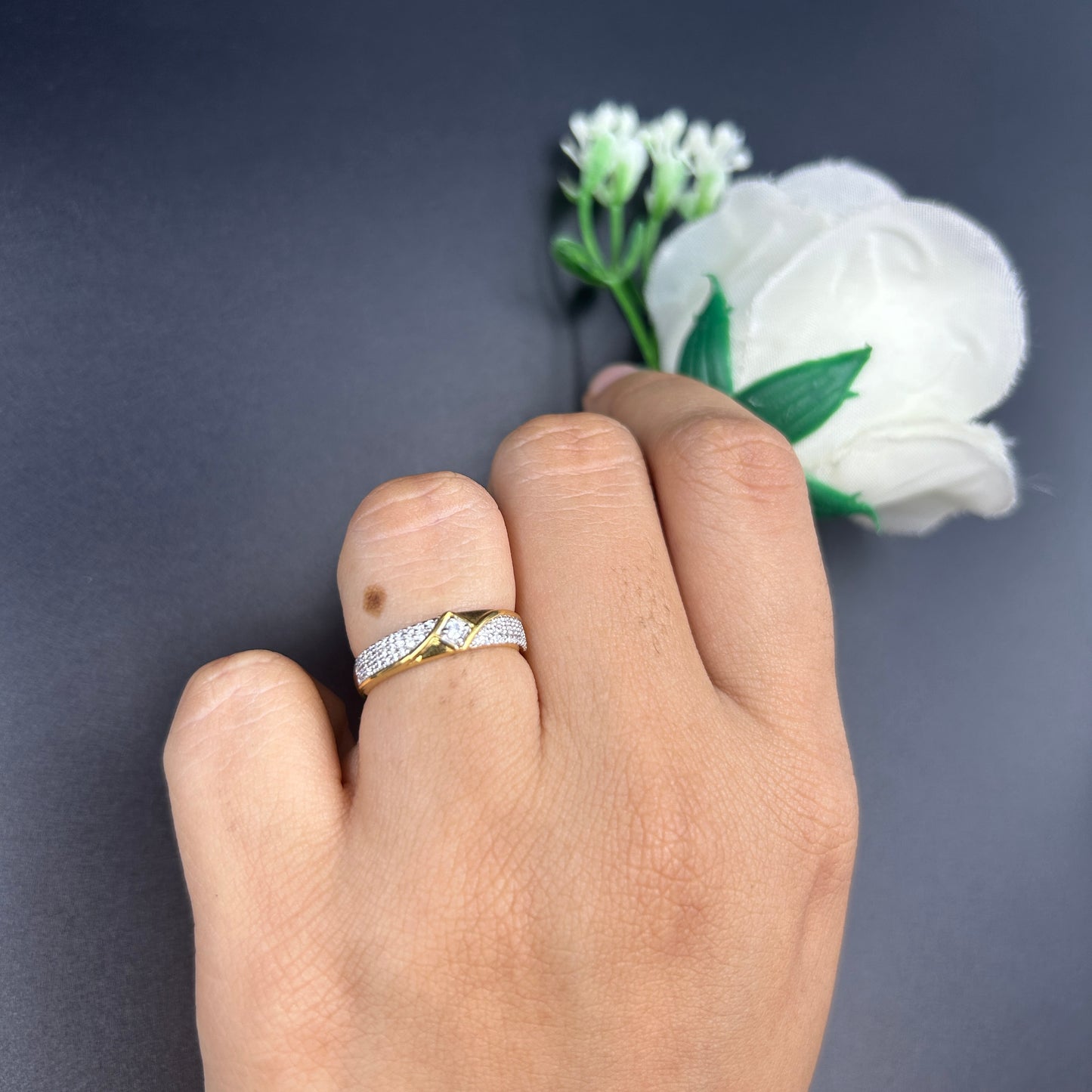 Yellow Silver Women's Ring