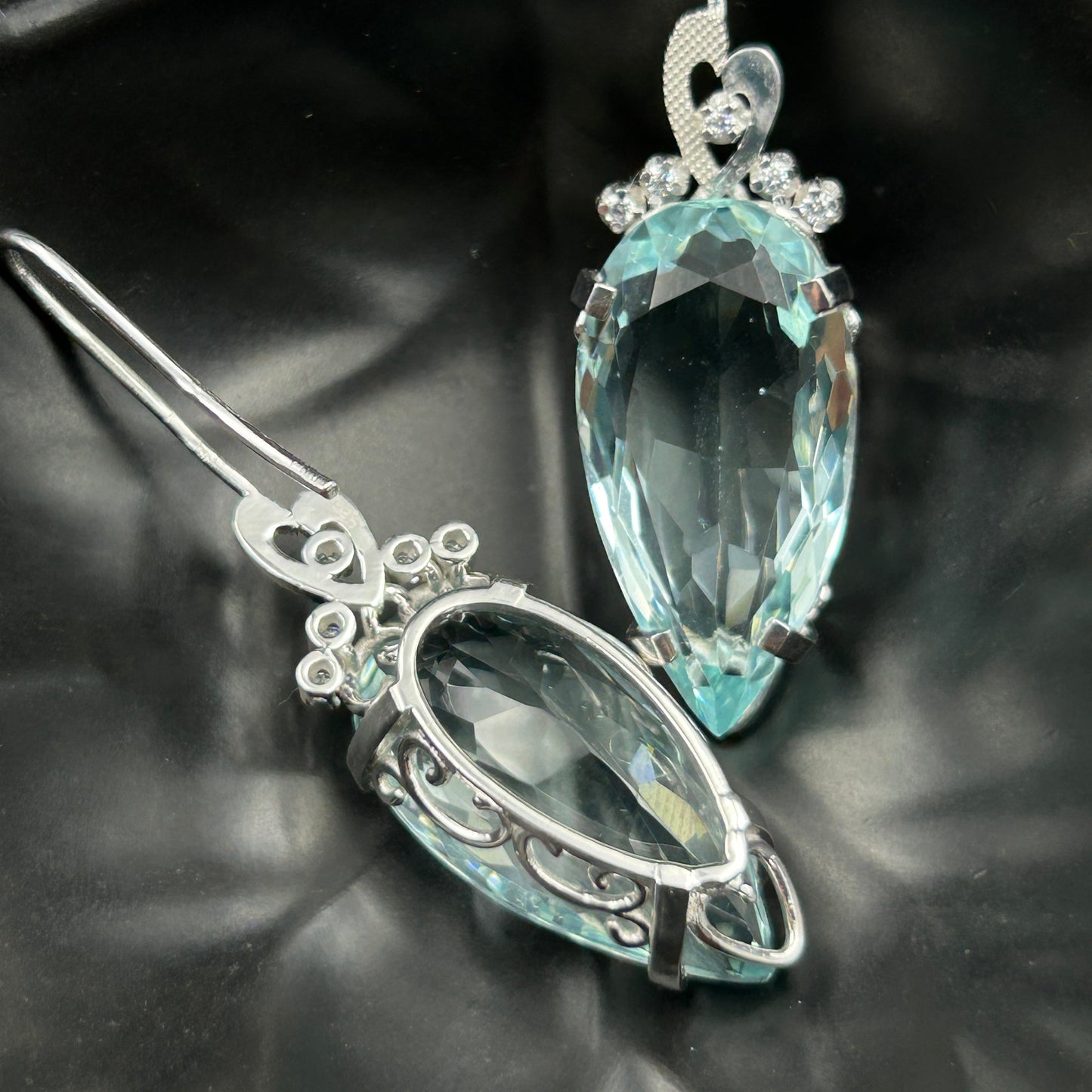 Aquamarine Earring - Silver Earring