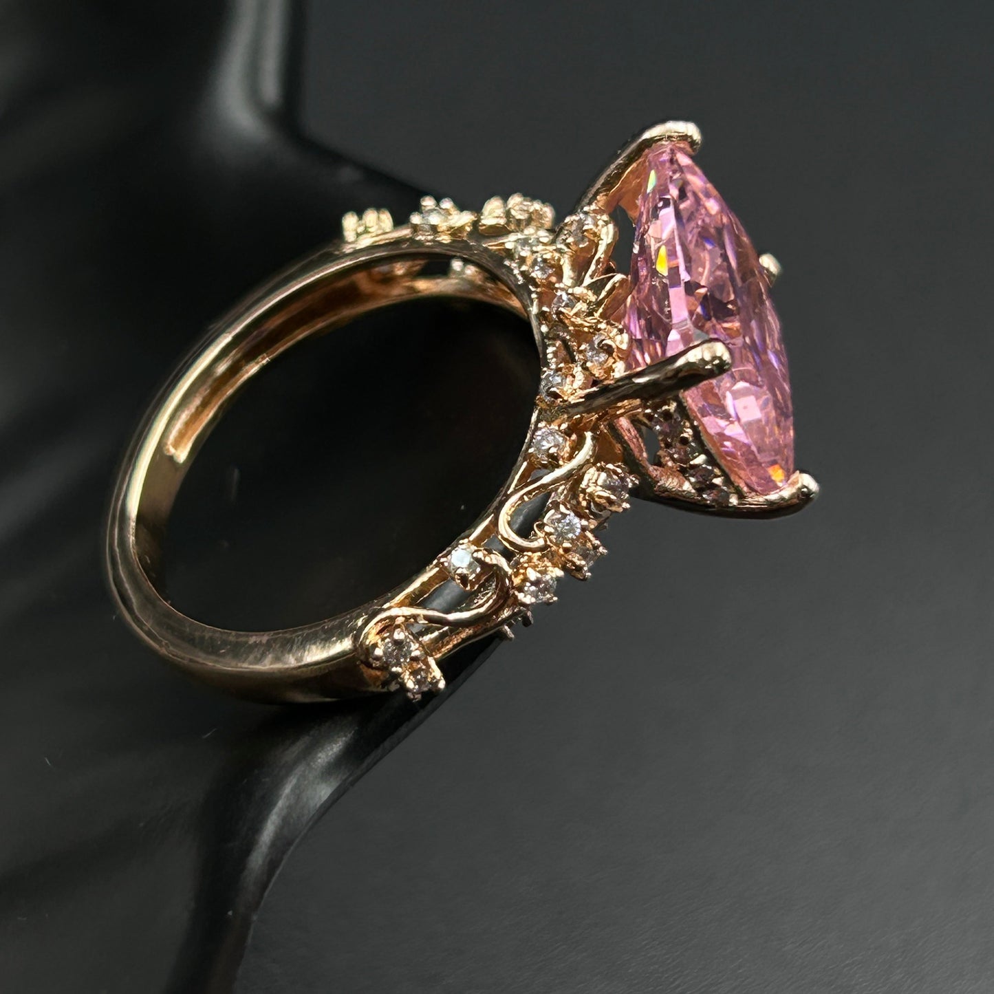 Pink Sapphire Ring - Pure Silver Ring