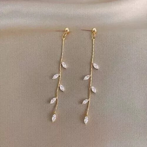 Long Leaf Drop Dangle Earring