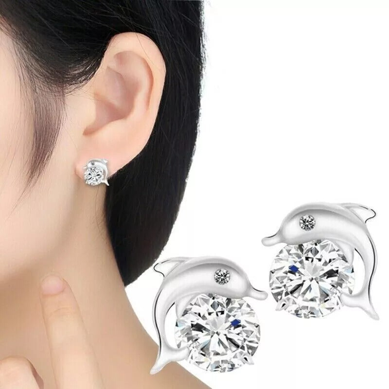 Cute Dolphin Ear Studs
