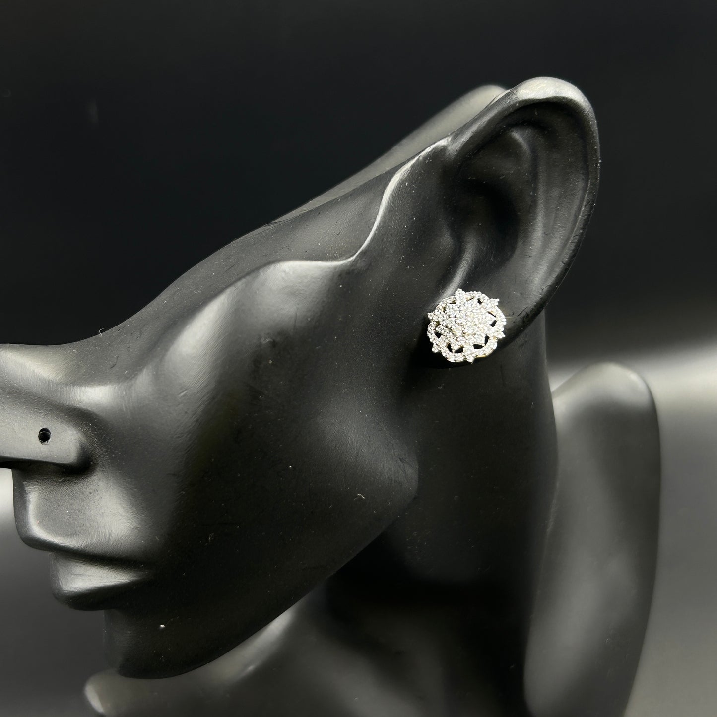 Floral Design Stud Earrings