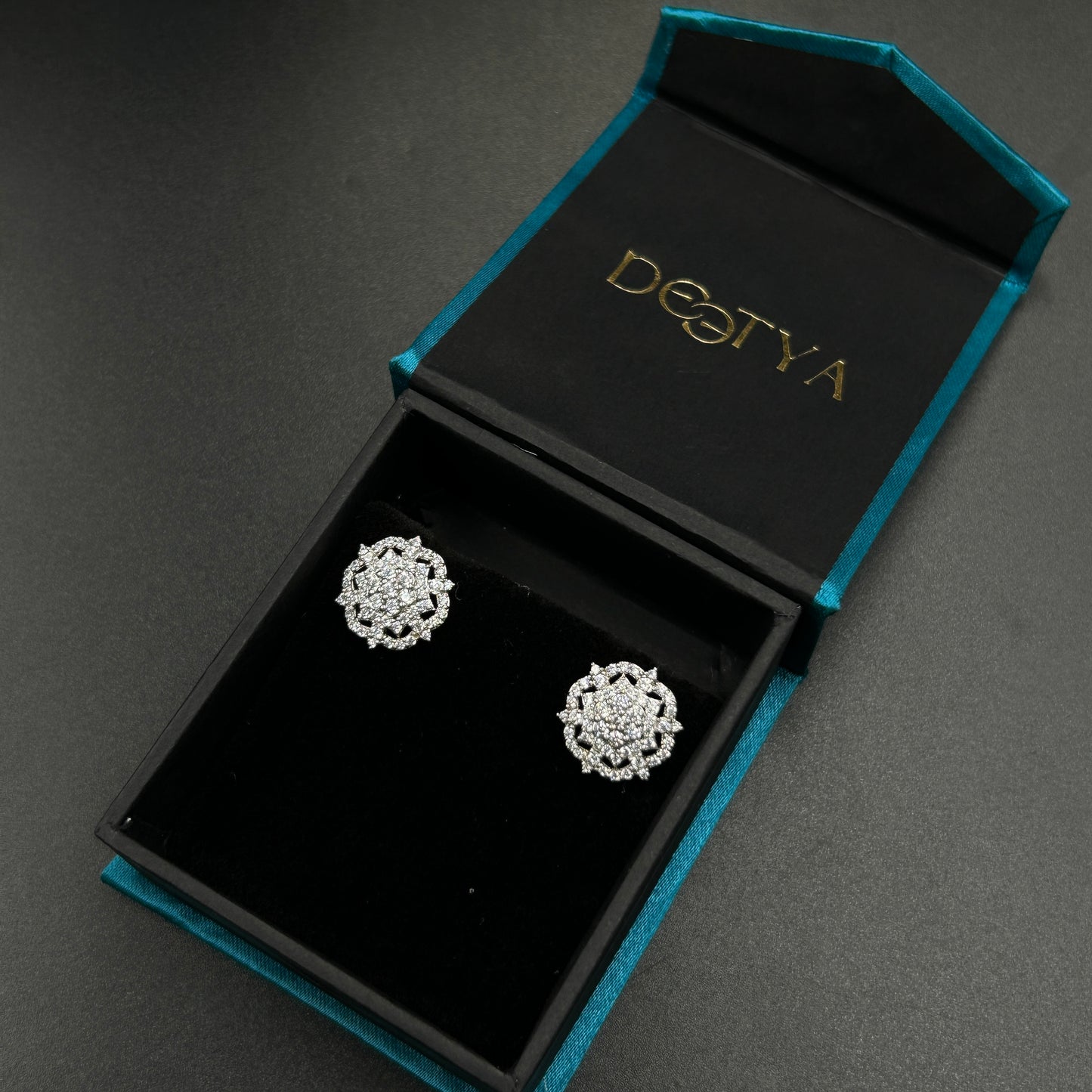 Floral Design Stud Earrings