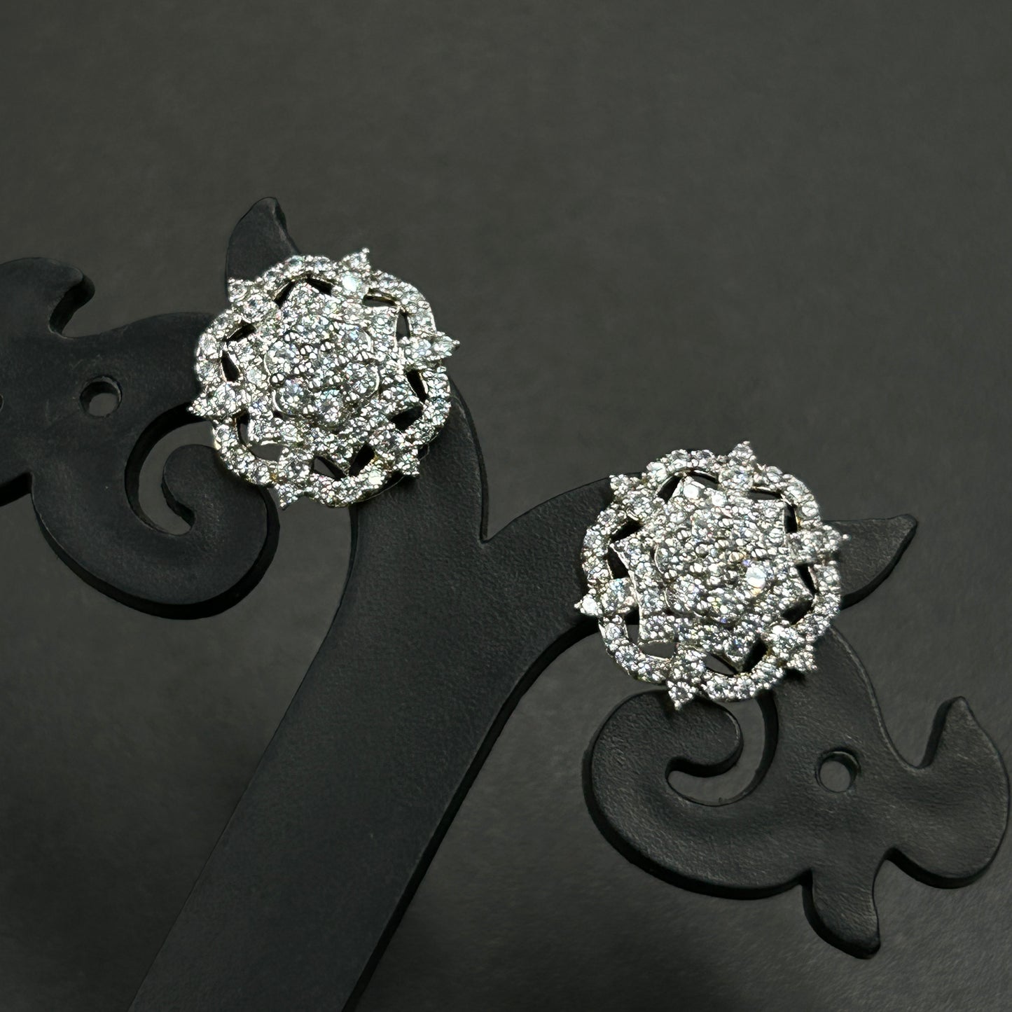 Floral Design Stud Earrings