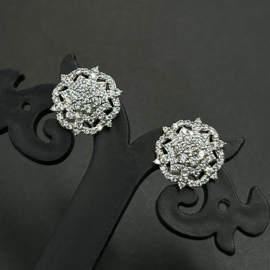 Floral Design Stud Earrings