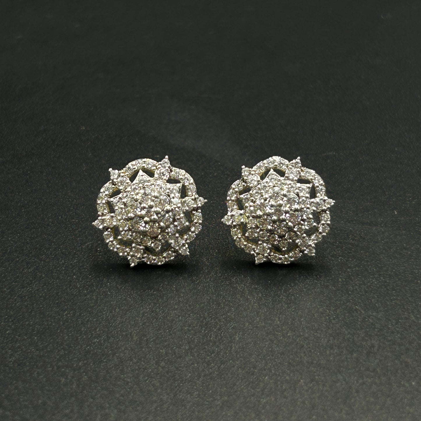 Floral Design Stud Earrings