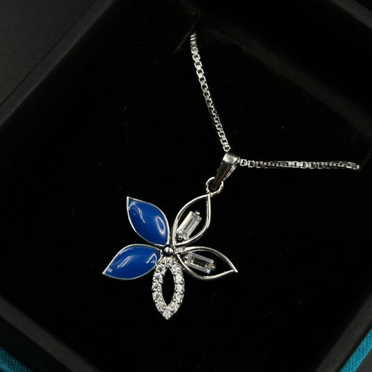 Flower Silver Chain Pendant
