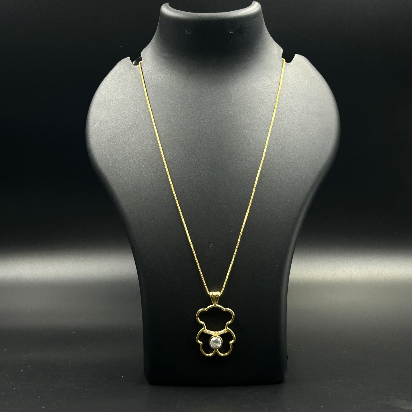 Teddy Yellow Pendant - Silver Pendant With Chain