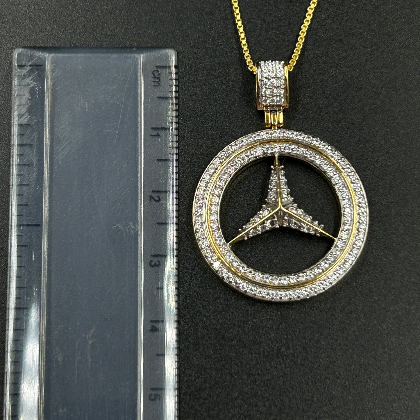 Yellow Gold Silver Pendant