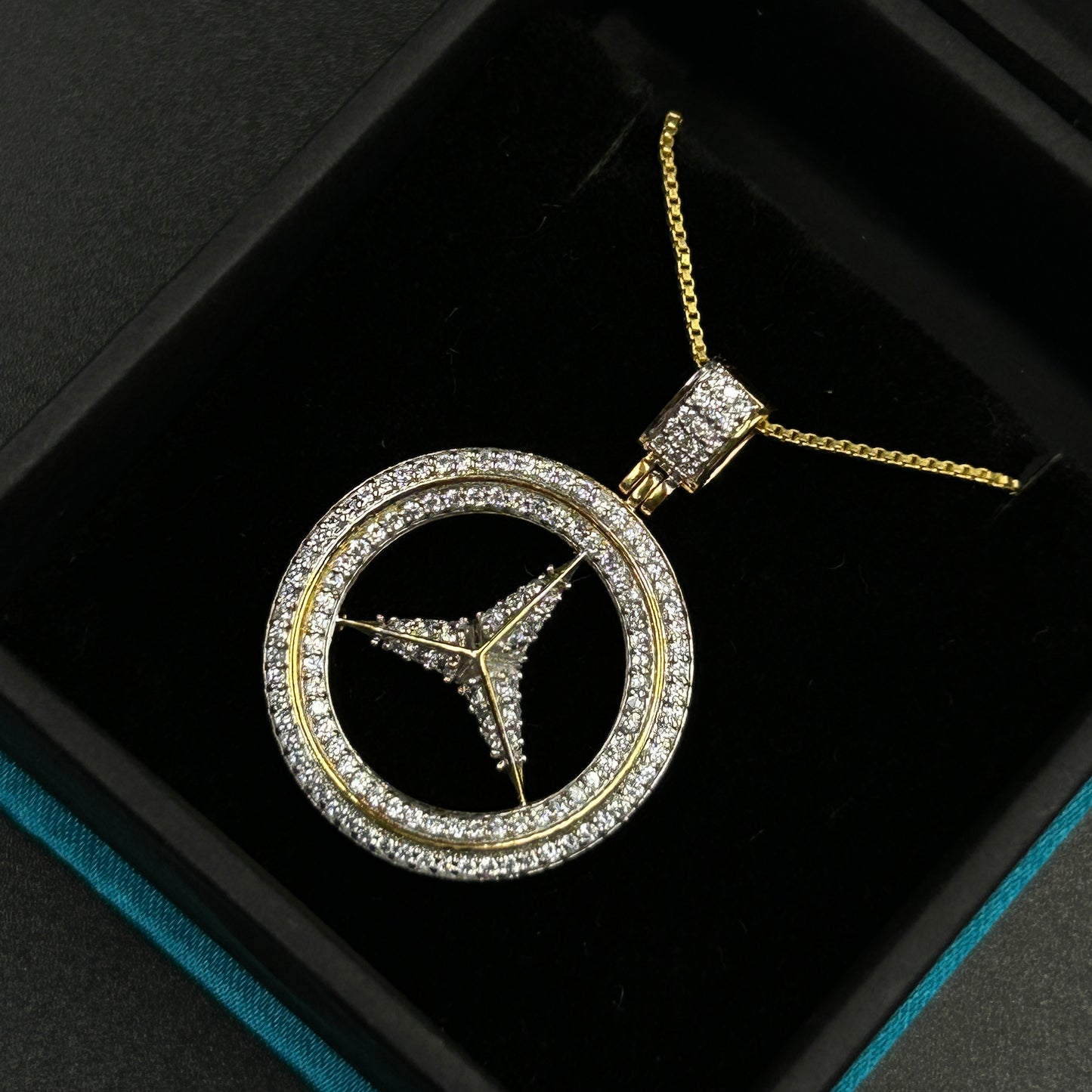 Yellow Gold Silver Pendant