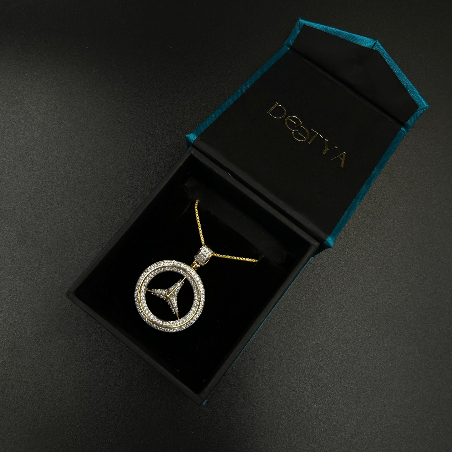 Yellow Gold Silver Pendant