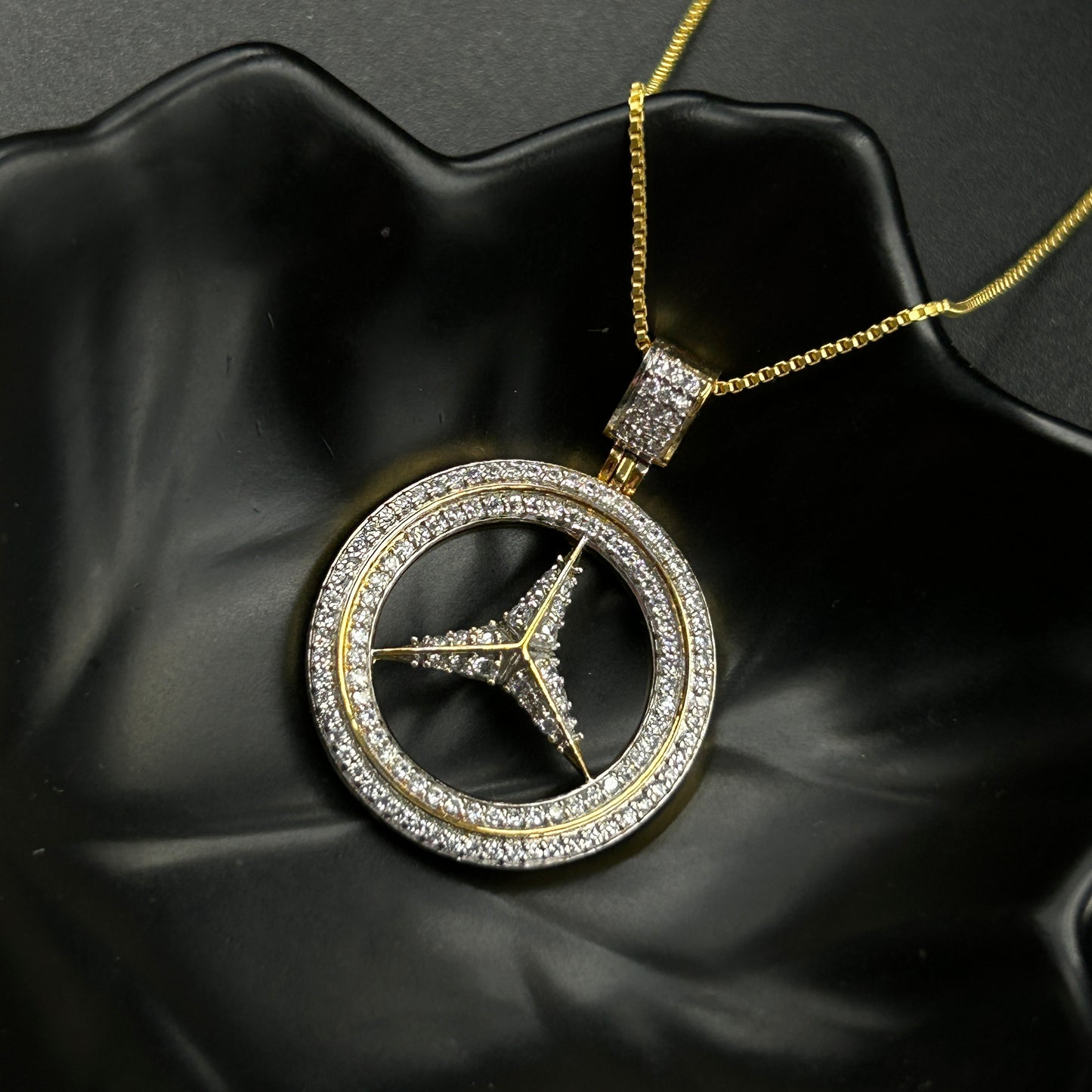 Yellow Gold Silver Pendant