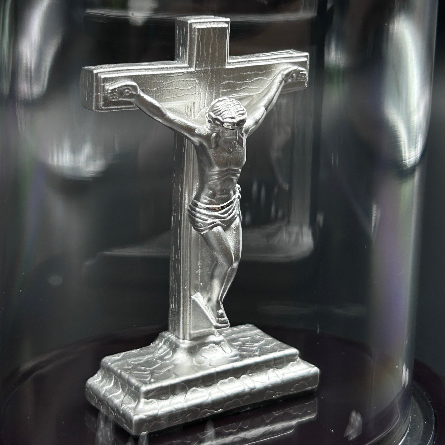 Jesus On Cross Sign 999 Pure Silver Murti