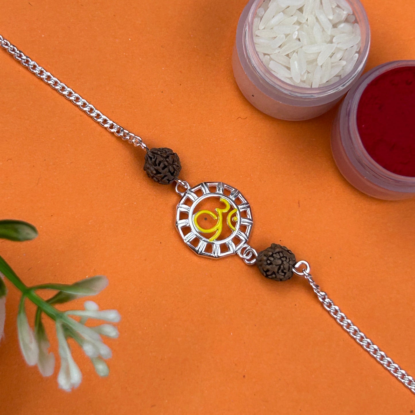 OM Silver Rakhi