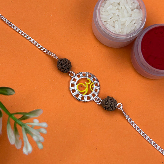 OM Silver Rakhi