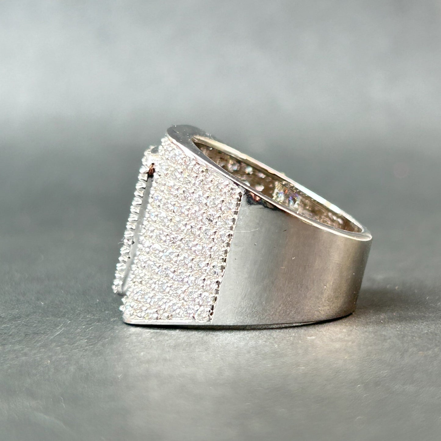 Men's Diamond Ring - Men's Silver Ring/ HipHop Ring