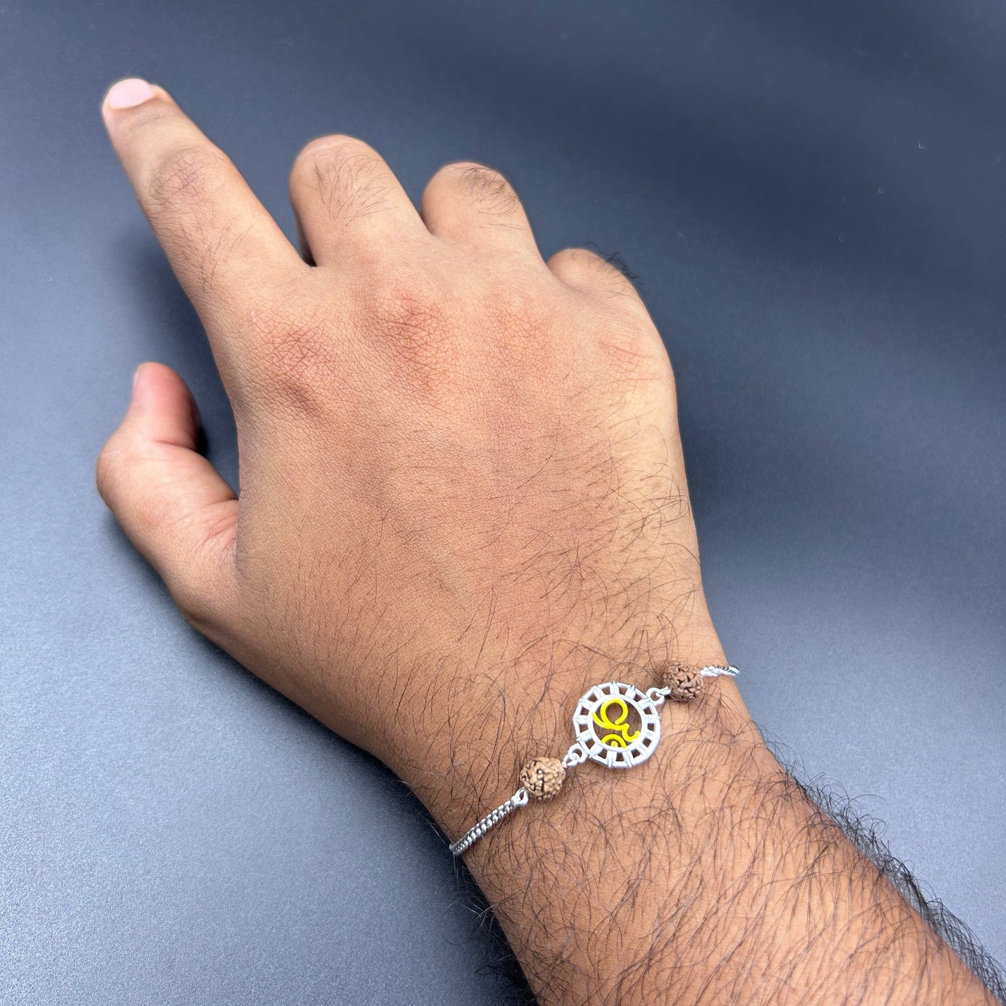OM Silver Rakhi