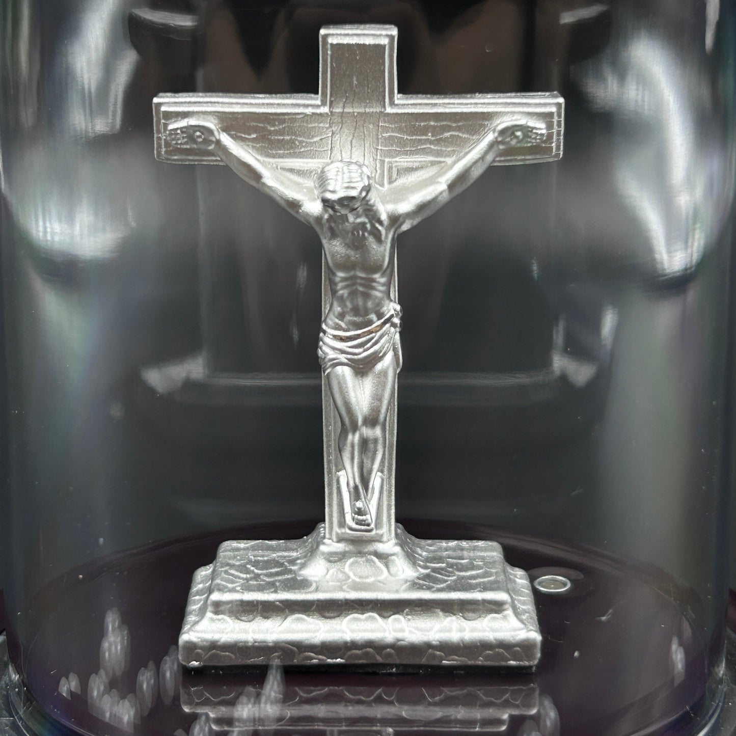 Jesus On Cross Sign 999 Pure Silver Murti