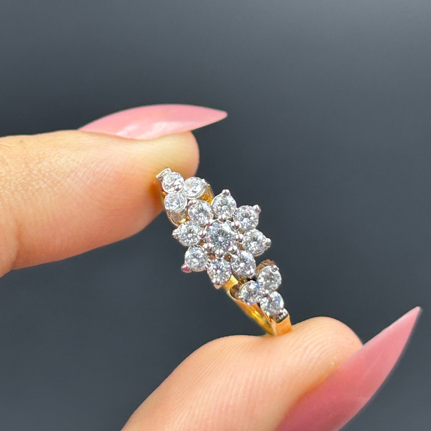 Flower Pure Silver Ring