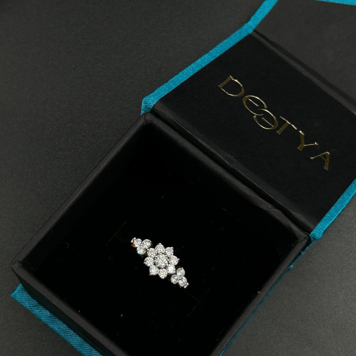 Flower Pure Silver Ring