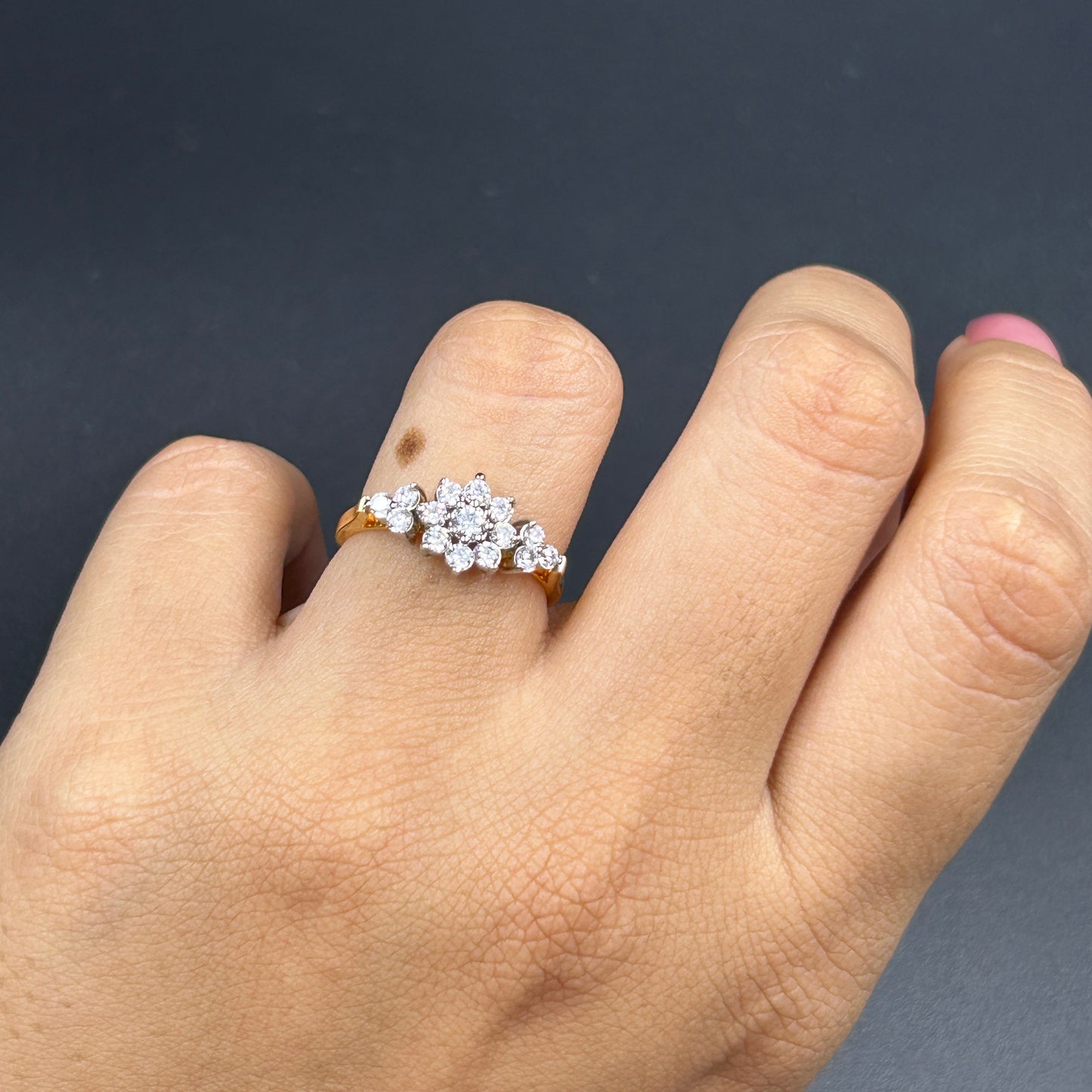 Flower Pure Silver Ring