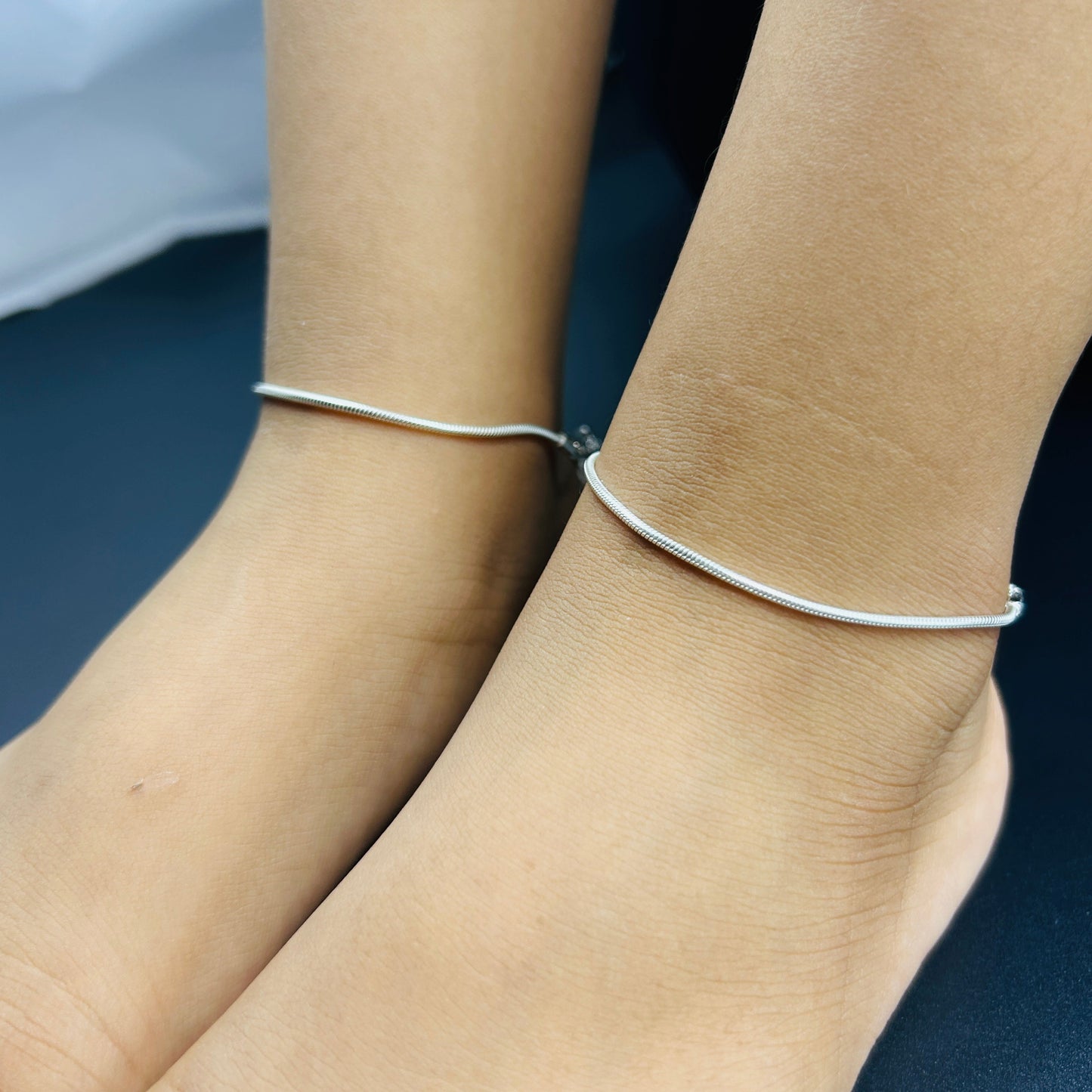 Sterling Silver Baby Anklets - Baby Payal 7"