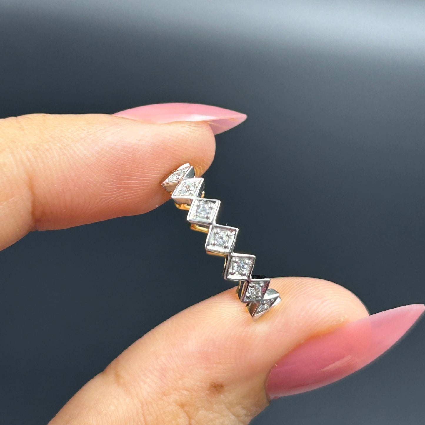 Diamond Band - Silver Ring