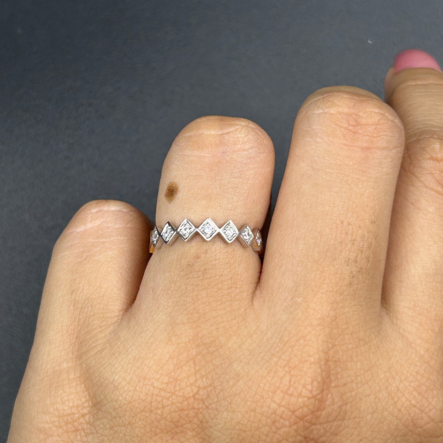 Diamond Band - Silver Ring