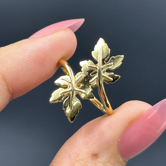 Leaf Full Finger Unique Ring