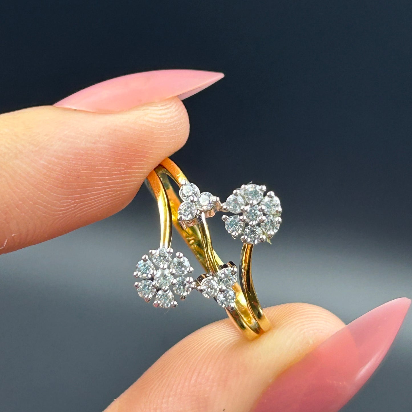 Flower Big Ring - Women's Silver Ring