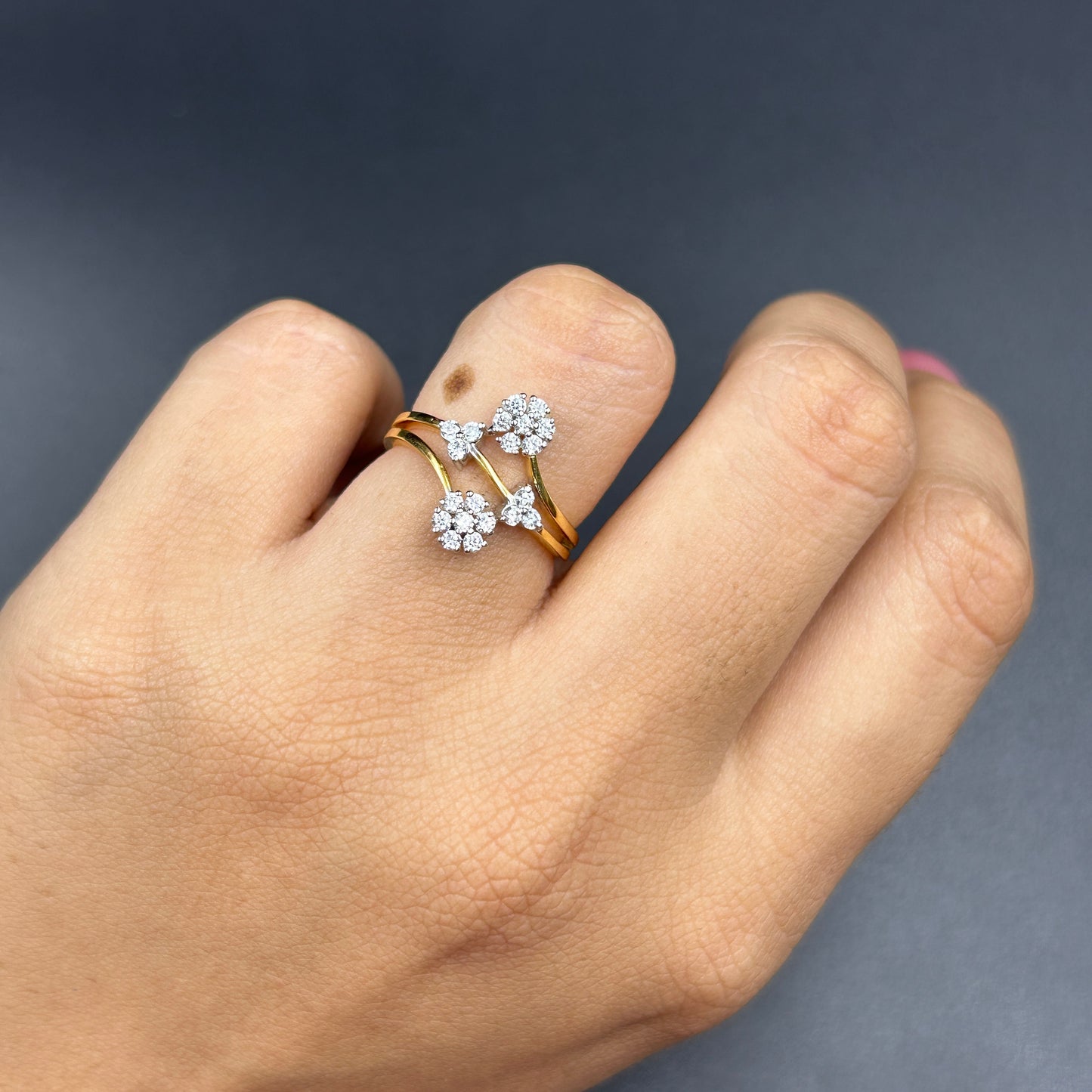 Flower Big Ring - Women's Silver Ring