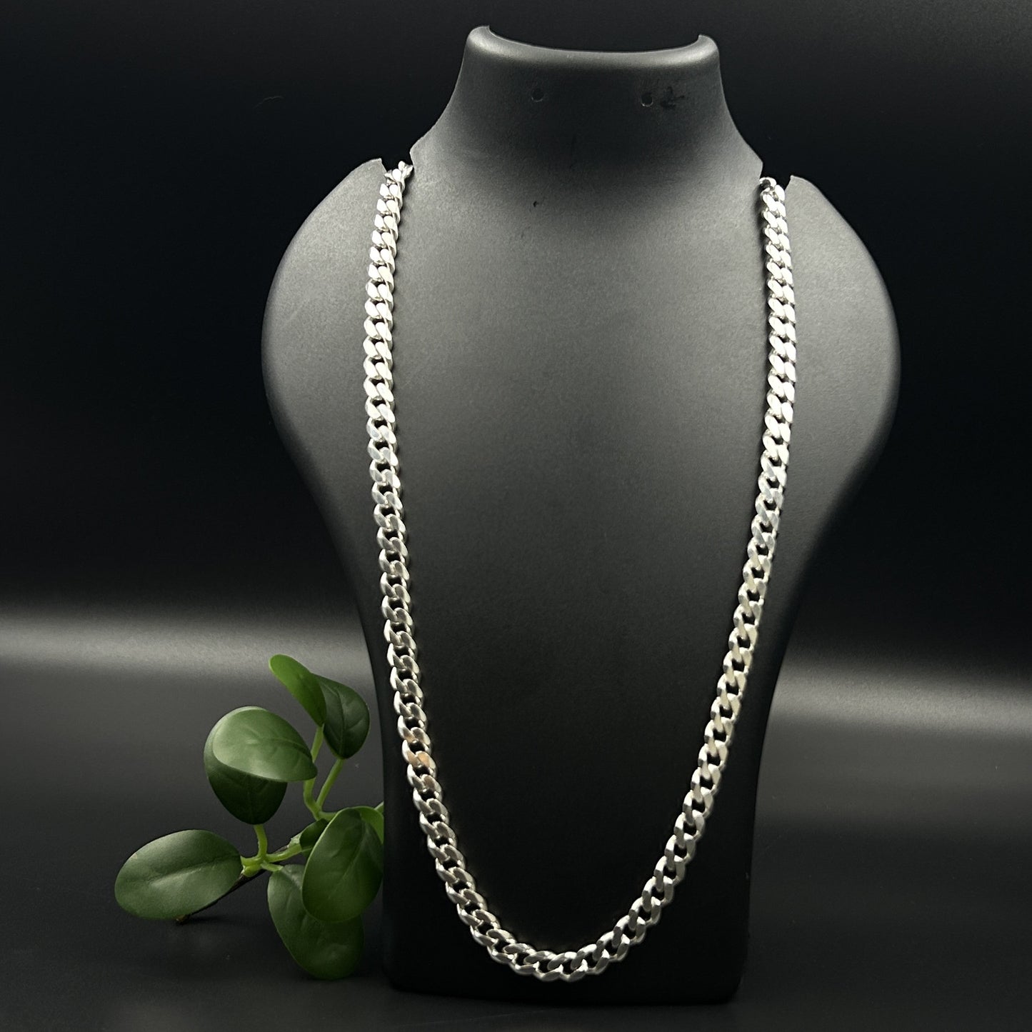 Silver Cuban Link Chain - Silver Men's Chain