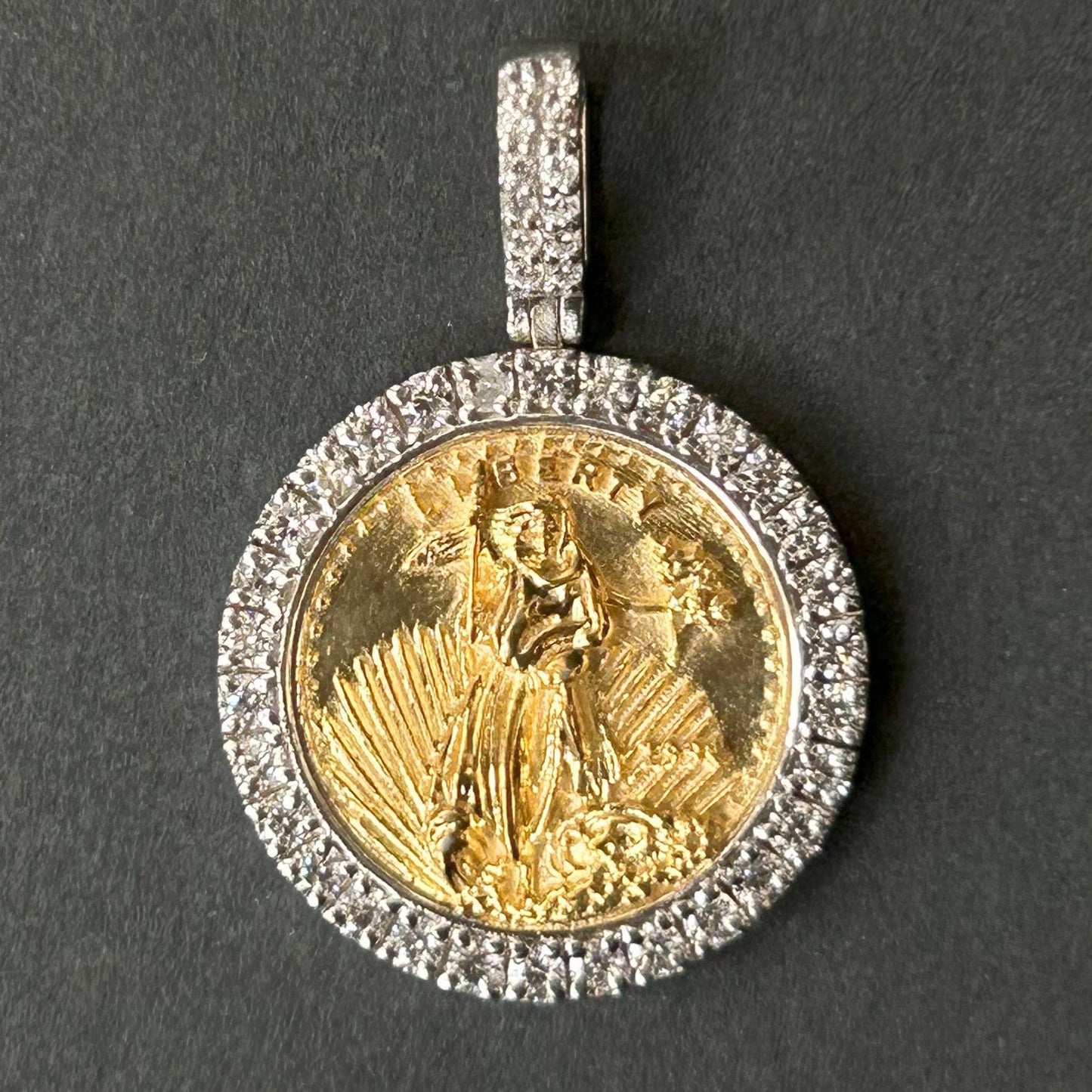 Yellow Gold Liberty Pendant - Silver Pendant