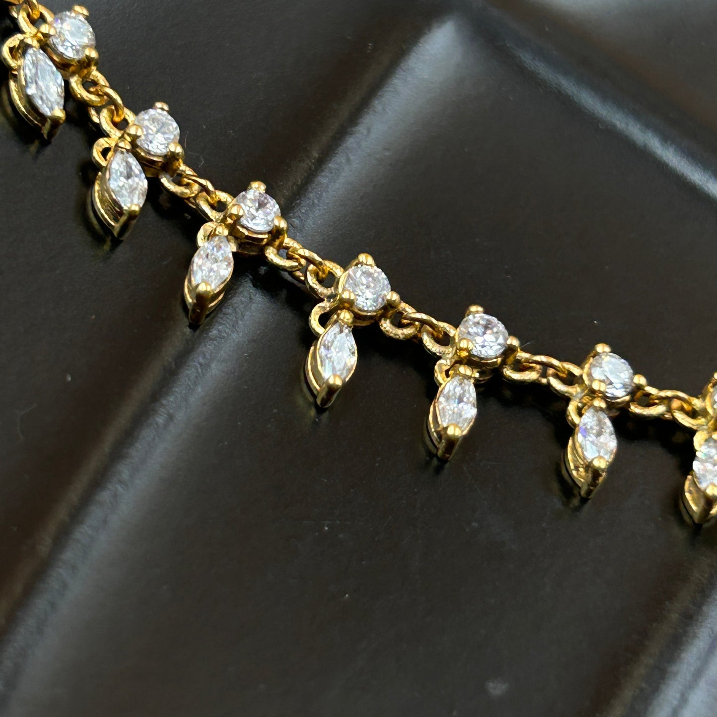 Yellow Gold Silver Payal - Silver Payal