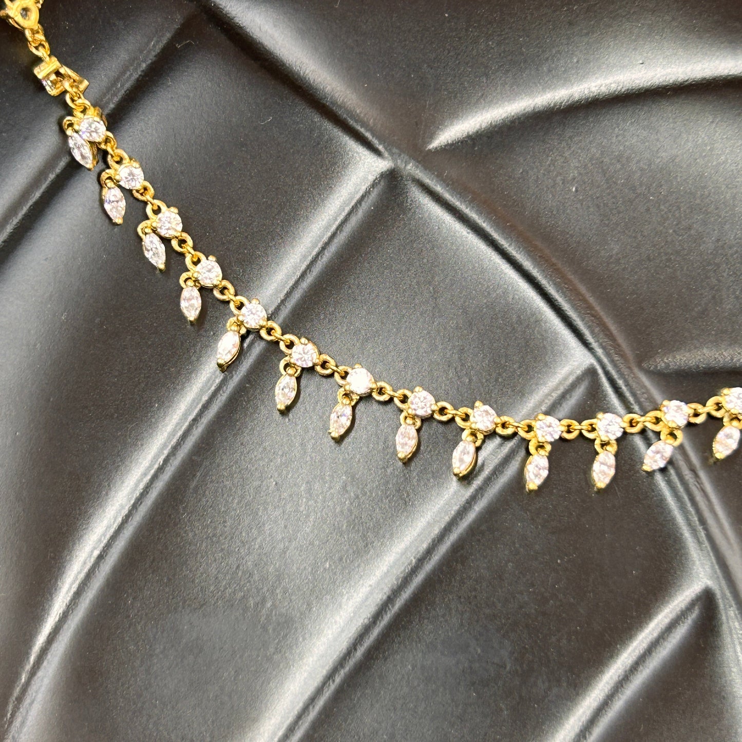 Yellow Gold Silver Payal - Silver Payal