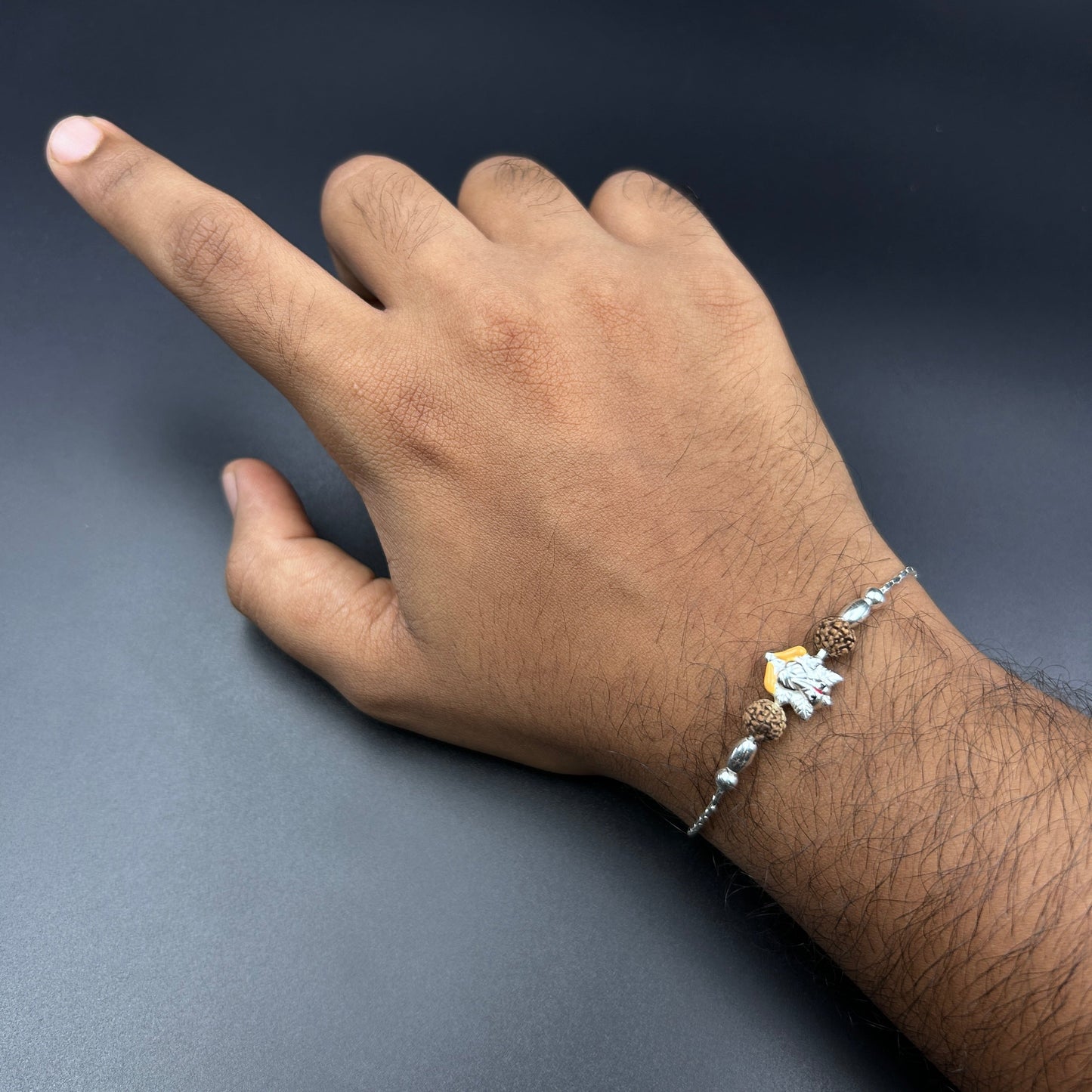 Silver Ganpati Rudraksha Rakhi