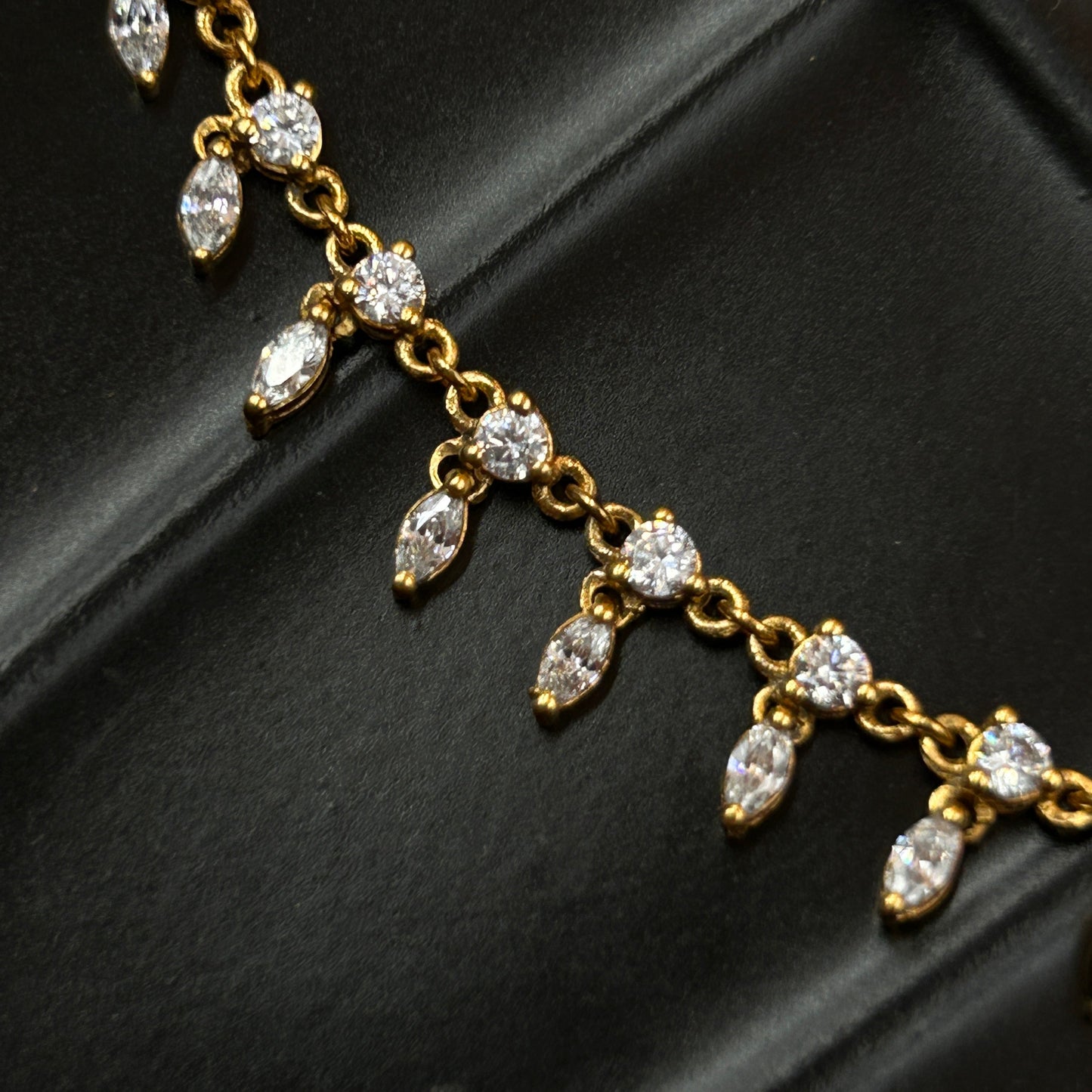 Yellow Gold Silver Payal - Silver Payal