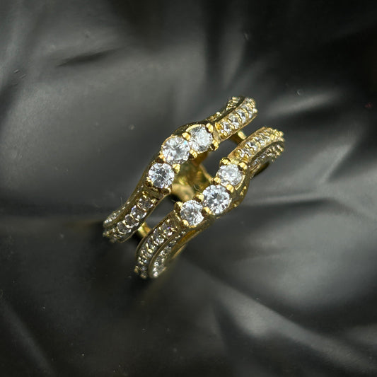 Yellow Gold Ring Enhancer - Pure silver