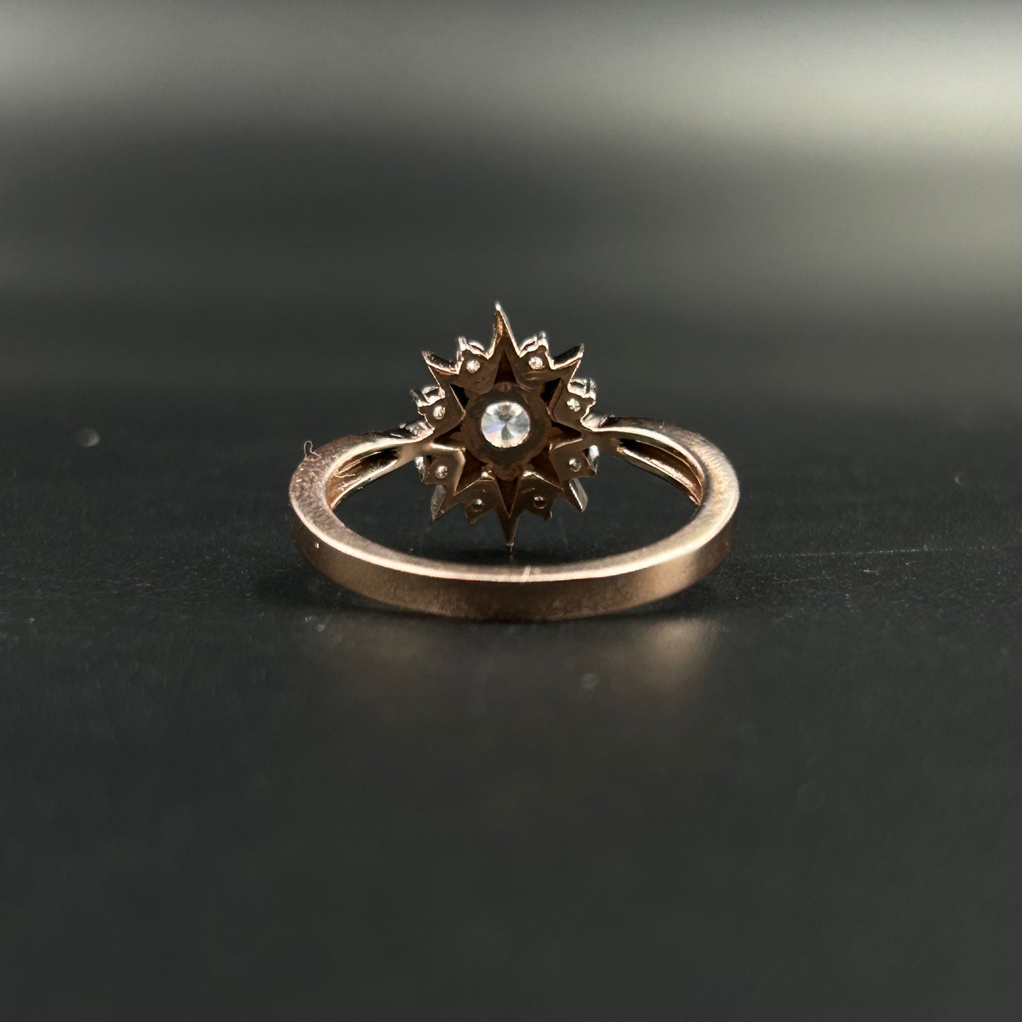 Star Rose Gold Silver Ring