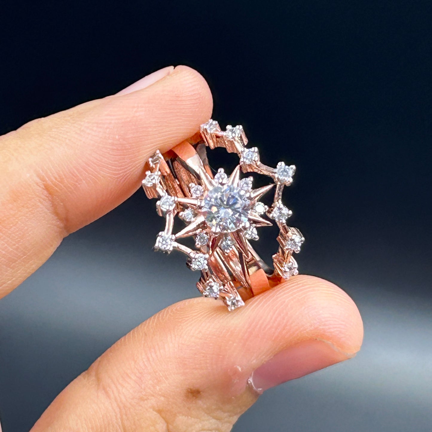 Enhancer Ring Set - Rose Gold Silver Ring