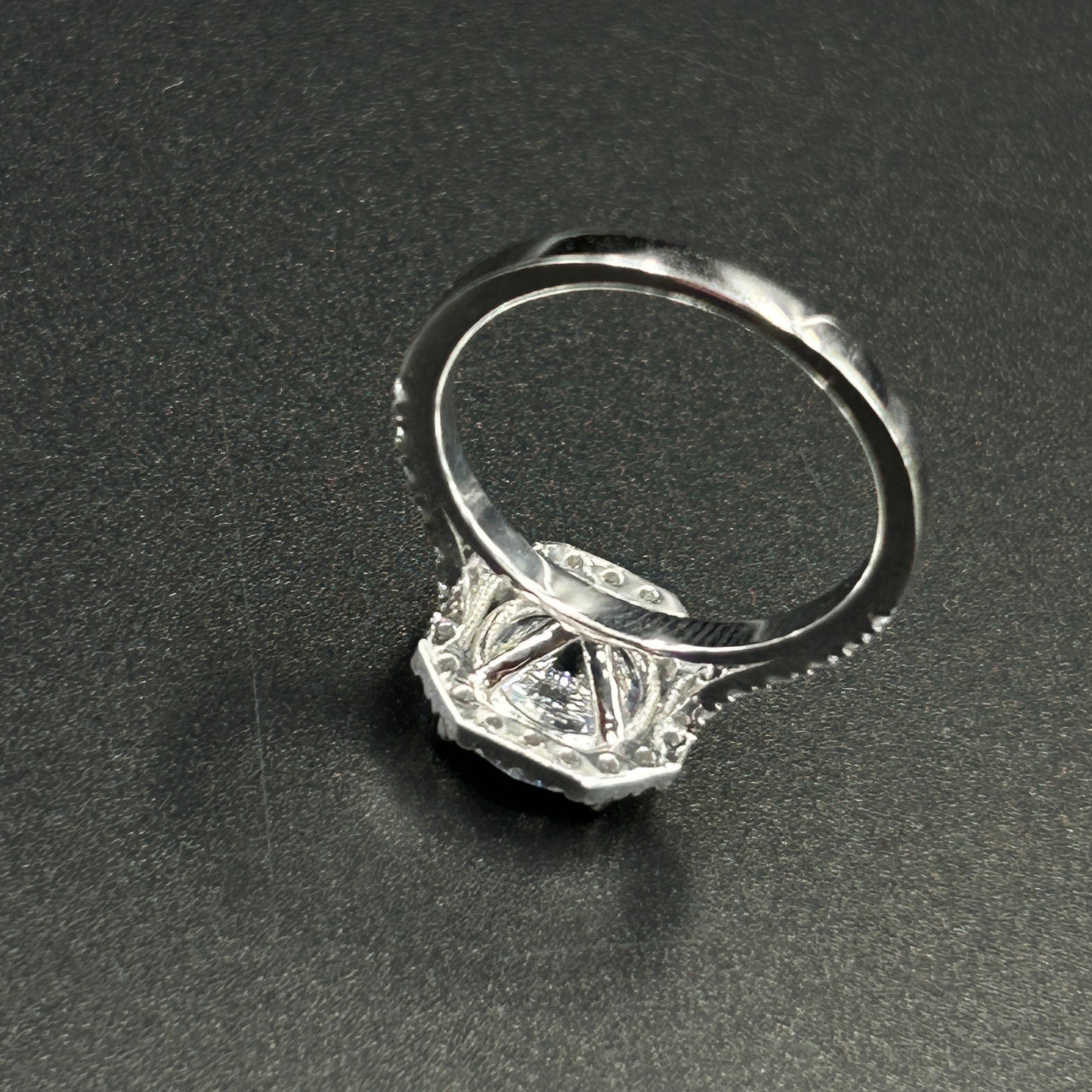 White Gold Diamond Ring - Silver Ring