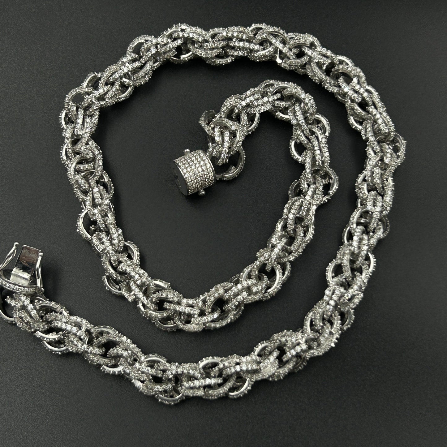 Silver Men's Chain Diamond Chain